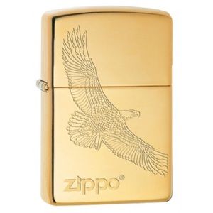 Zippo Lighter: Engraved Soaring Eagle New